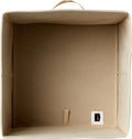 Collapsible Fabric Storage Cubes Organizer with Handles, Sturdy, Beige, 10.5-x-10.5-x-11-inch, Pack of 6