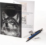 Prina 50 Pack Drawing Set Sketch Kit, Sketching Supplies with 3-Color Sketchbook, Graphite, and Charcoal Pencils, Pro Art Drawing Kit for Artists Adults Teens Beginner Kid, Ideal for Shading, Blending