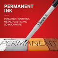 Sharpie Permanent Markers, Ultra Fine Tip, Black, 12 Count - For Classroom, Office, Home, Quick Drying, Fade Resistant, For Wood, Plastic, Paper, Metal, Ideal for Posters, Drawing, Coloring