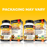 Turmeric Curcumin with Black Pepper Extract 1500mg - High Absorption Ultra Potent Turmeric Supplement with 95% Curcuminoids and BioPerine - Non GMO Tumeric Capsules for Joint Support - 90 Capsules