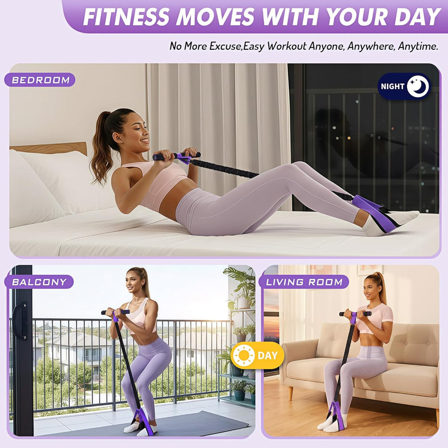 55LBS Pedal Resistance Band with Handle: Upgrade Your Home Gym Workout