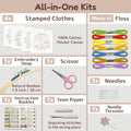 Bradove Classic Embroidery Stitches Practice Kit, Embroidery Kit for Beginners, Beginner Embroidery Kit for Adults, Hand Embroidery Kit for Kids, Stitches Kit
