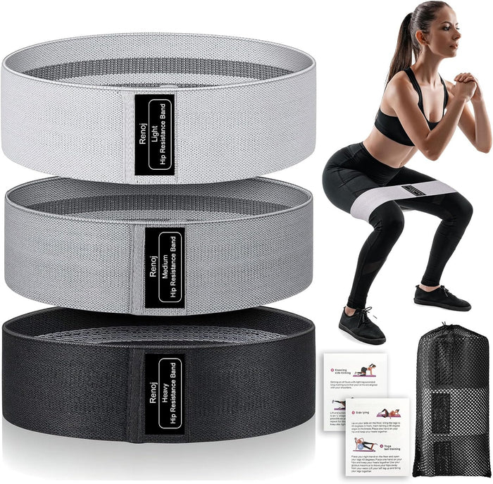 Renoj 3-Set Resistance Bands for Pilates, Yoga, and Home Gym