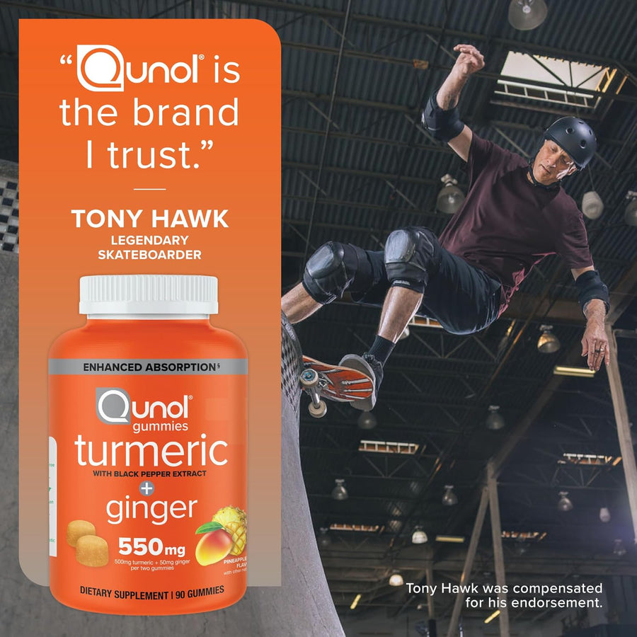 Qunol Turmeric and Ginger with Black Pepper Gummies 90ct