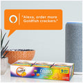 Goldfish Colors Cheddar Crackers, Snack Pack, 0.9 oz, 9 CT Multi-Pack Tray
