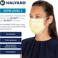 Halyard Fluidshield 1 Level 1 Yellow Disposable Procedure Mask