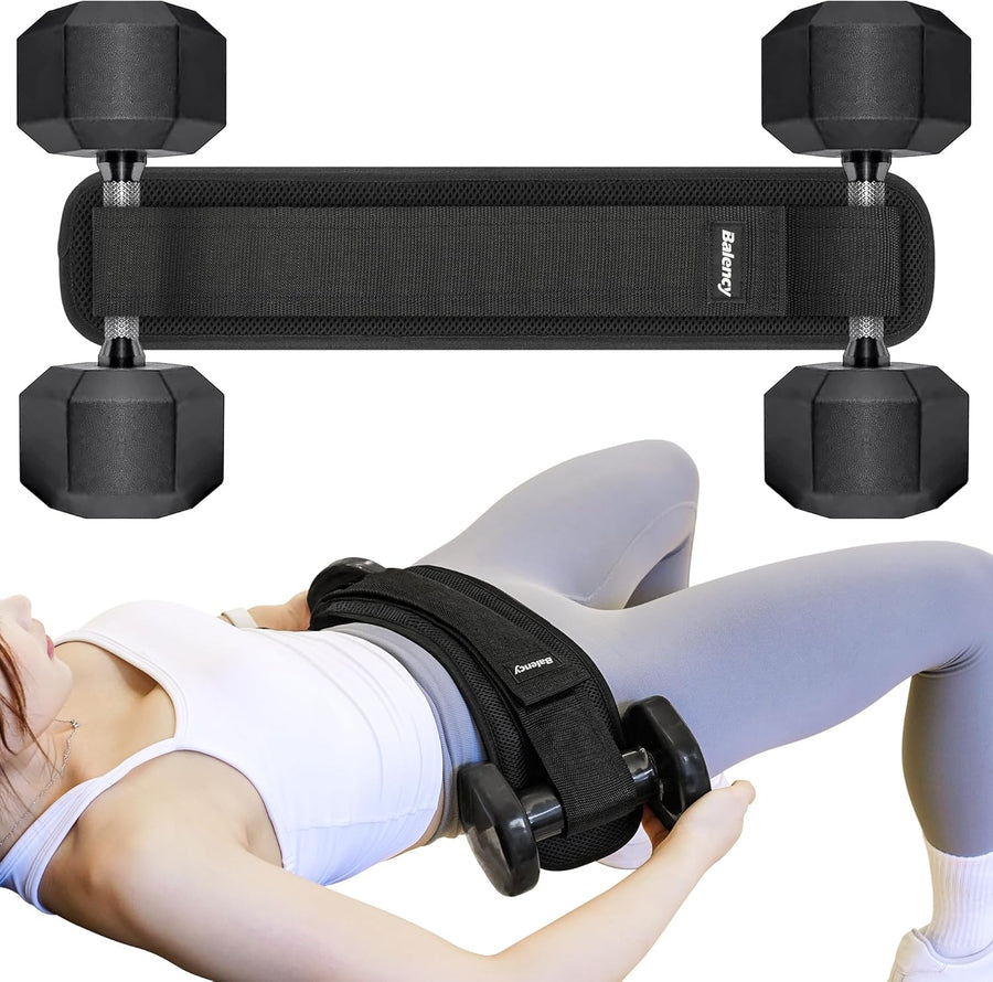 Balency Hip Thrust Belt for Gym Workouts - Non-Slip Padding, Foldable Design