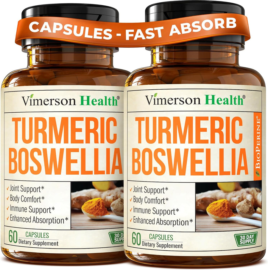 Boswellia Serrata Turmeric Curcumin Supplement for Inflammation and Joint Support