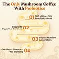 Venture Pal 48000mg Mushroom Coffee with 12 Adaptogenic Mushrooms, Lion's Mane, Cordyceps, Turkey tail, Reishi, Ashwagandha & Probiotics, Instant Coffee for Focus, Digestion & Immunity, 40 Servings