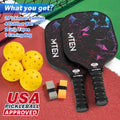 Pickleball Paddles, USAPA Approved Fiberglass Surface Pickleball Set with Pickleball Rackets, Pickleball Paddles Set for Men Women