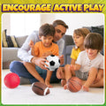 Bedwina Sports Balls for Kids & Toddlers - 5-inch Sports Balls Set Includes Football, Small Soccer Ball, Basketball, and Playground Balls, Fun Indoors & Outdoor Toys (Hand Pump Included)