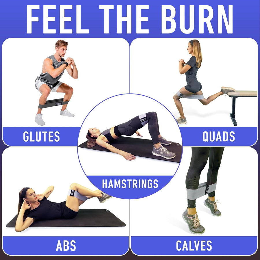 Resistance Bands for Workout with Fabric Elastic Bands for Leg, Glute & Thigh Toning