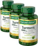 Nature's Bounty Turmeric with Black Pepper Extract, Supports Antioxidant Health, 1000mg, 60 Capsules