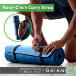 Gaiam 10mm Yoga Mat with Carrying Strap for Home & Gym Workouts