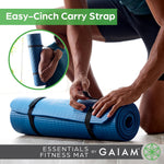 Gaiam 10mm Yoga Mat with Carrying Strap for Home Workouts