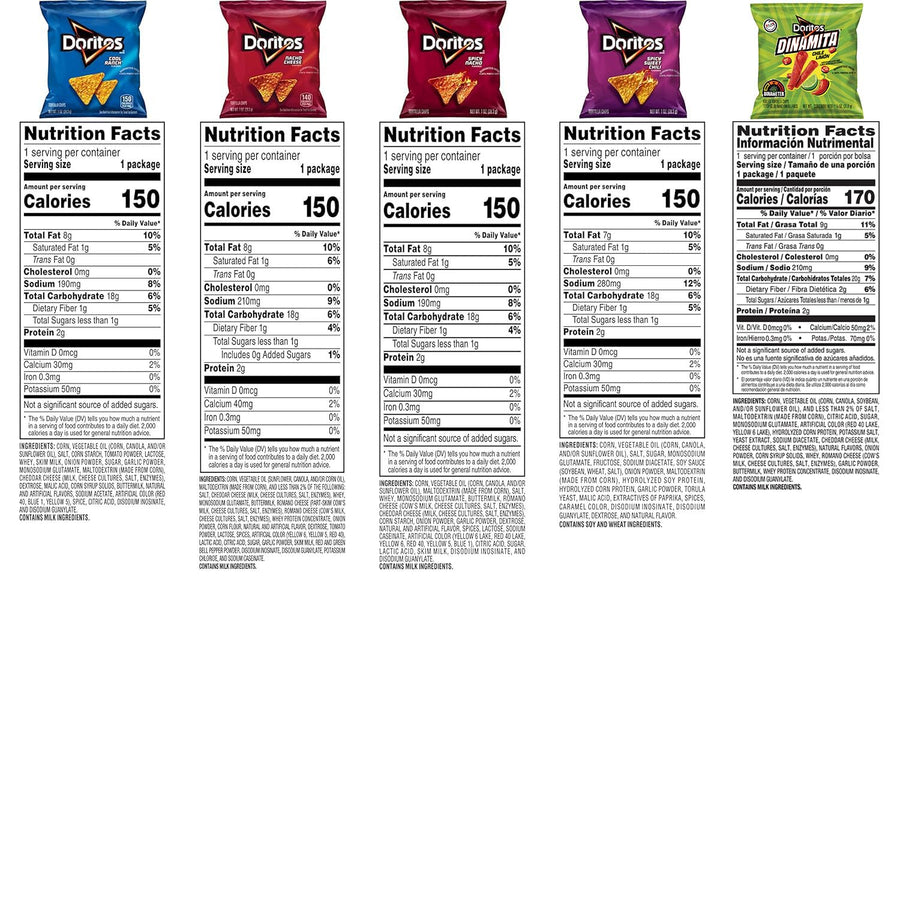 Doritos Flаvоrеd Tortilla Chiрs Variety Pack Doritos Variety