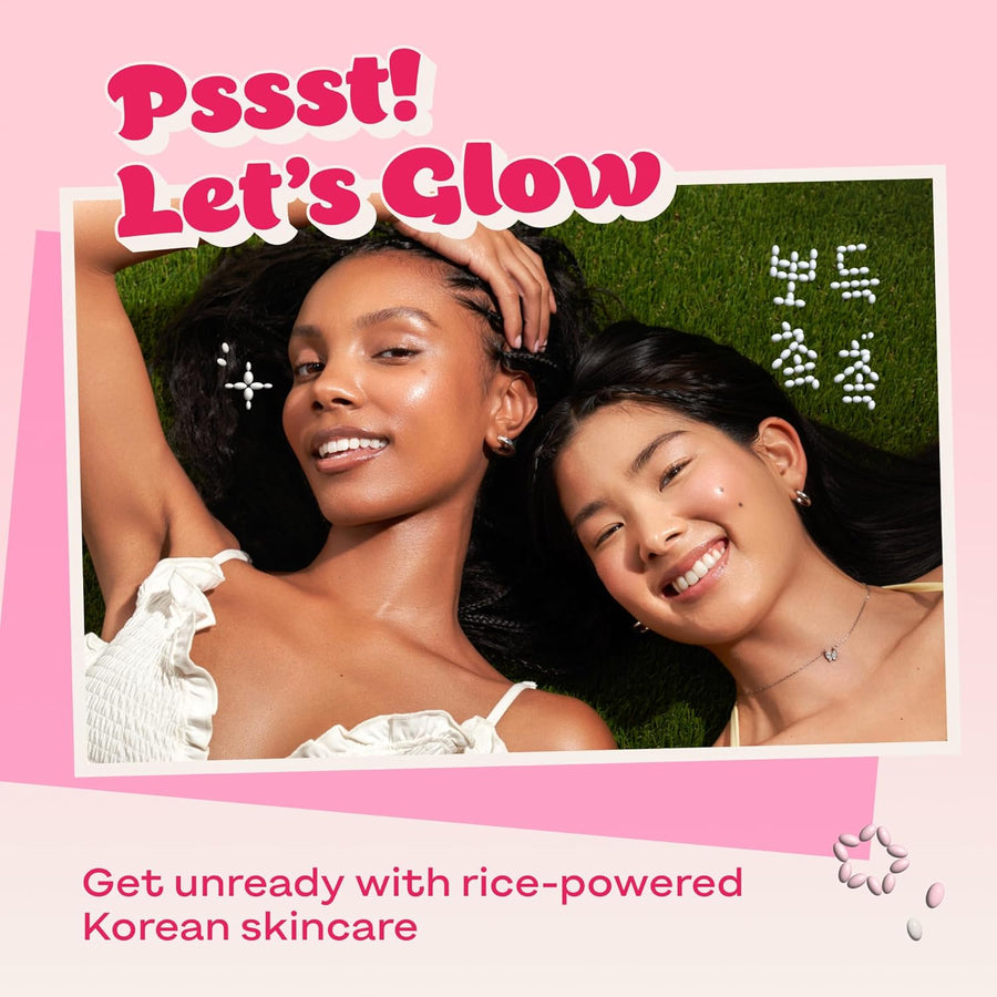 The Face Shop Rice Water Bright Double Cleansing Duo Set with Ceramide, Korean Skin Care, Gentle Face Wash & Pore Control Cleansing Oil, Hydrating, Moisturizing, Vegan Facial Cleanser, Makeup Remover