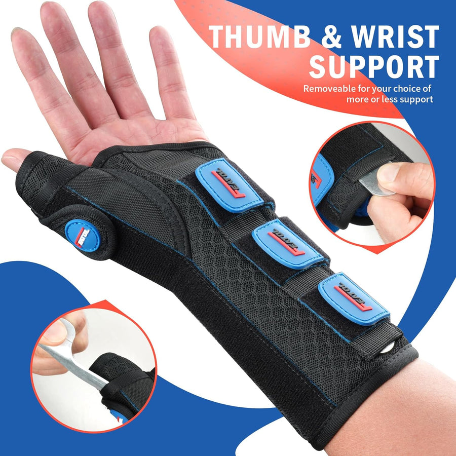 FEATOL Carpal Tunnel Wrist Brace Night Support Right Hand Large/XLarge