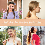 Boho Hair Ties, 20 PCS of 4 Styles Cute Bands for Thick or Thin Hair, No Damage Elastic Bracelets, Brown Hair Accessories for Girls and Women