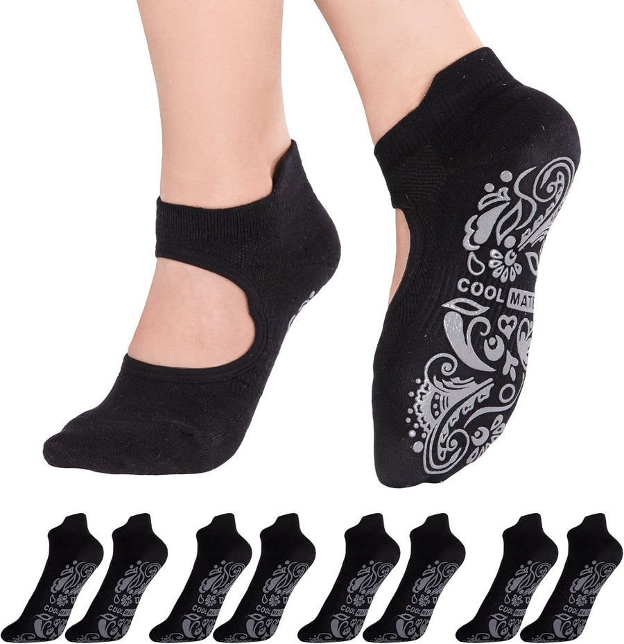 CoolMate Pilates Socks with Grips for Women - Yoga Socks