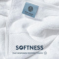 Luxury White Hand Towels - Soft 100% Turkish Cotton | Highly Absorbent Hotel spa Bathroom Towel Collection | 16x30 Inch | Set of 6