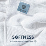 Luxury White Hand Towels - Soft 100% Turkish Cotton | Highly Absorbent Hotel spa Bathroom Towel Collection | 16x30 Inch | Set of 6