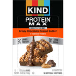 KIND Protein MAX Crispy Chocolate Peanut Butter Snack Bars, 20g of Protein, Keto Friendly, 1g of Sugar Per Bar, Gluten Free, 12 Count Box