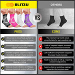 Compression Socks for Plantar Fasciitis and Ankle Pain Relief Black L-XL