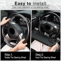 JUSTTOP Car Steering Wheel Desk for Laptop,Multipurpose Travel Car Accessories, Car Seat Stand Trays for Eating, Steering Wheel Under Table Console(Black)