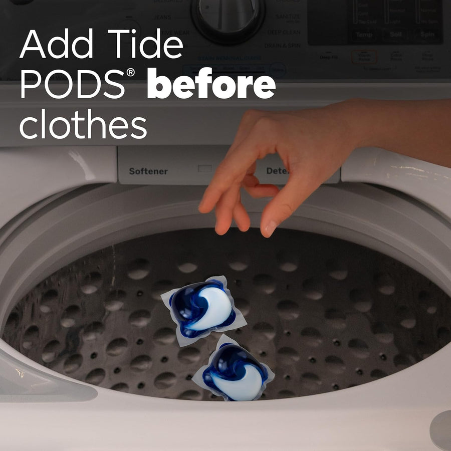 Tide PODS Liquid Laundry Detergent Soap Pacs, HE Compatible, Powerful 3-in-1 Clean in one Step, Built in Stain Removers, Spring Meadow Scent, 76 Count