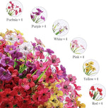 24 Bundles Artificial Flowers for Outdoor,No Fade Fake Plastic Flowers Faux Plants for Decoration Hanging Planters Indoor Outside Garden Porch Window Box Home Wedding Farmhouse