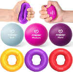 FitBeast Grip Strength Trainer - 6-Piece Hand Therapy Set for Strength, Recovery & Stress Relief