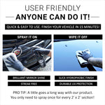 CAR GUYS Hybrid Spray Wax | Advanced Car Wax | Long Lasting and Easy To Use | Safe on All Surfaces | 18 Oz Kit with Towel