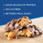 Atkins Caramel Chocolate Nut Roll Snack Bar, Protein Snack , 7g Protein, 2g Sugar, High Fiber Snack, 16 Count
