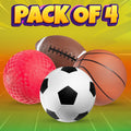 Bedwina Sports Balls for Kids & Toddlers - 5-inch Sports Balls Set Includes Football, Small Soccer Ball, Basketball, and Playground Balls, Fun Indoors & Outdoor Toys (Hand Pump Included)