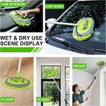 Ordenado 62" Car Wash Brush Kit Mitt Mop Sponge with Long Handle Chenille Microfiber Car Cleaning Brush Kit Supplies Car Washing Mop Kit Car Care Kit of Scratch-Free Replacement Head for Car RV Truck