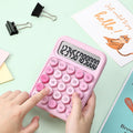 Mr. Pen Mechanical Switch Calculator - 12 Digit Large LCD Display, Pink with Big Buttons