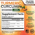 Turmeric Curcumin Supplement - 2400mg Organic Turmeric Per Serving