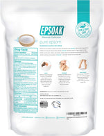 Epsoak Epsom Salt 19 lb. Magnesium Sulfate USP, Resealable Epsom Salt Bulk Bags Unscented, Made in The USA, Cruelty-Free Certified