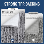Smiry Bathroom Rugs Mat 30x20, Extra Soft Absorbent Chenille Bath Rugs, Non Slip Rubber Backing Machine Washable Quick Dry Bath Mats for Bathroom Floor, Tub, Shower, Home Decor Accessories, Grey