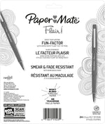 Paper Mate Felt Tip Pens, Flair Marker Pens, Medium Point, Assorted, 24 Count - Home, Office, Back to School, Teacher Supplies
