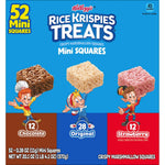 Rice Krispies Treats Mini Crispy Marshmallow Squares, Kids Snacks, Lunch Snacks, Variety Pack, 20.1oz Box (52 Bars)