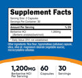 Nutricost Berberine HCl 1200mg , 60 Vegetarian Capsules - Gluten Free & Non-GMO