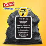 Glad Large 30 Gallon Trash Bags, Clorox Mountain Air Heavy Duty Garbage Bags, Forceflex with Drawstring, 50 Count (Packaging May Vary)