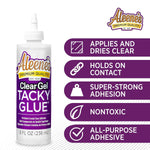 Aleene's Clear Gel Tacky Glue for Crafts, Nontoxic, Applies and Dries Clear, 8 fl oz