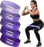 Tribe Lifting Fabric Resistance Bands - 5 Workout Bands for Legs & Glutes