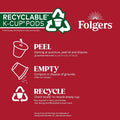 Folgers Classic Roast, Medium Roast Coffee, Keurig K-Cup Pods, 12 Count Boxes (Pack of 6)
