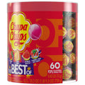 Chupa Chups ‘Best Of’ Lollipop Assortment, 5 Flavors, Individually Wrapped Candy for Kids, 25.3 Oz Drum (60 Suckers)