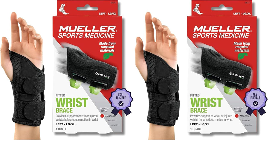 MUELLER Sports Medicine Green Fitted Wrist Brace for Carpal Tunnel Relief
