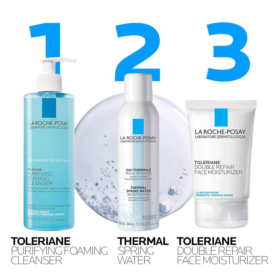 La Roche-Posay Toleriane Purifying Foaming Facial Cleanser, Oil Free Face Wash for Women & Men with Niacinamide + Ceramides, Pore Cleanser Safe For Sensitive Skin, Won’t Dry Out Skin, Soap Free